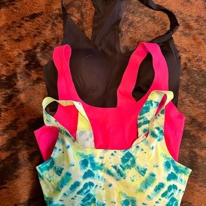 Lot of 3 small sports bras